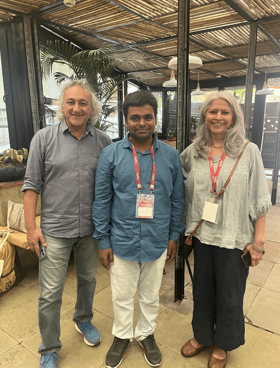 Anubhav Singh in New Delhi with our CEO Meena Sonea and conservator Anupam Sah.